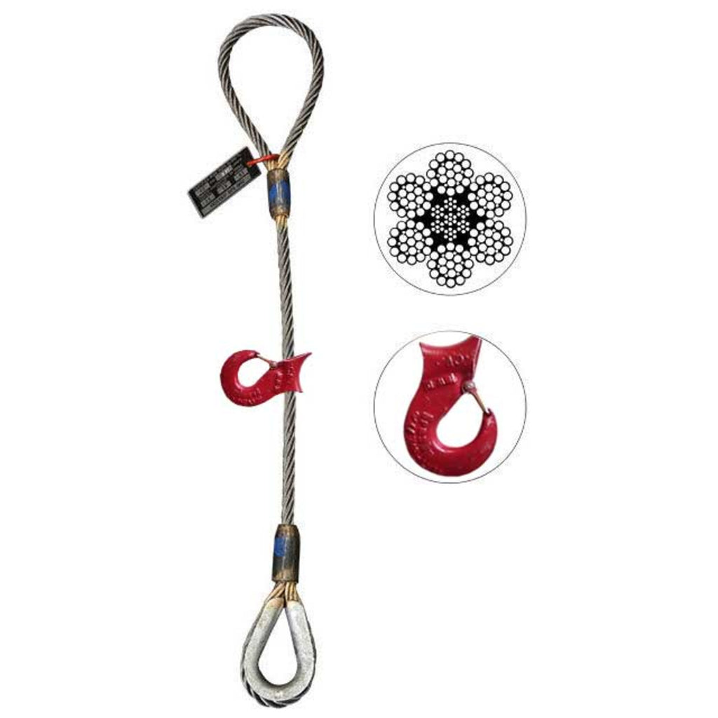 5/8 Single Leg Sliding Choker with Thimble Wire Rope Sling – Keystone  Supplies