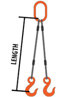 3/8" Single Leg Eye & Hook Wire Rope Sling