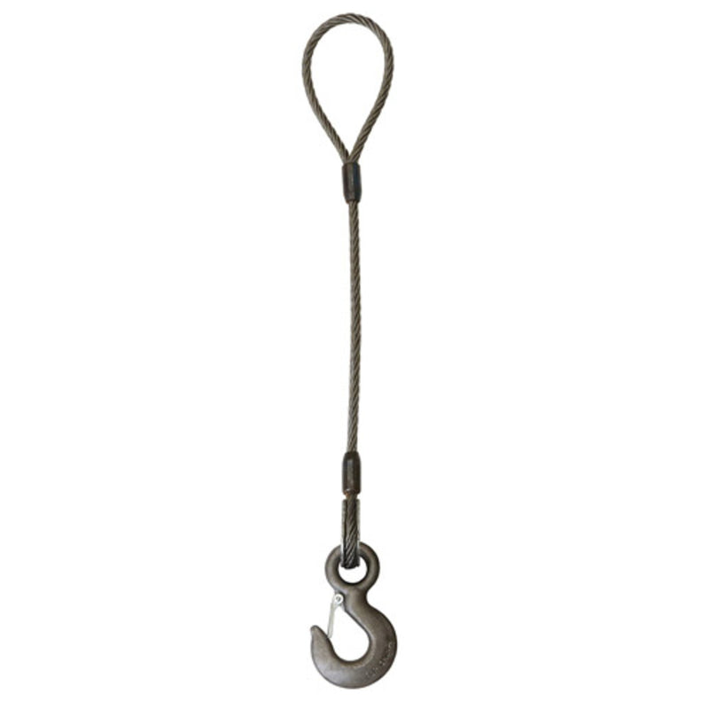 7/8" Single Leg Eye & Hook Wire Rope Sling